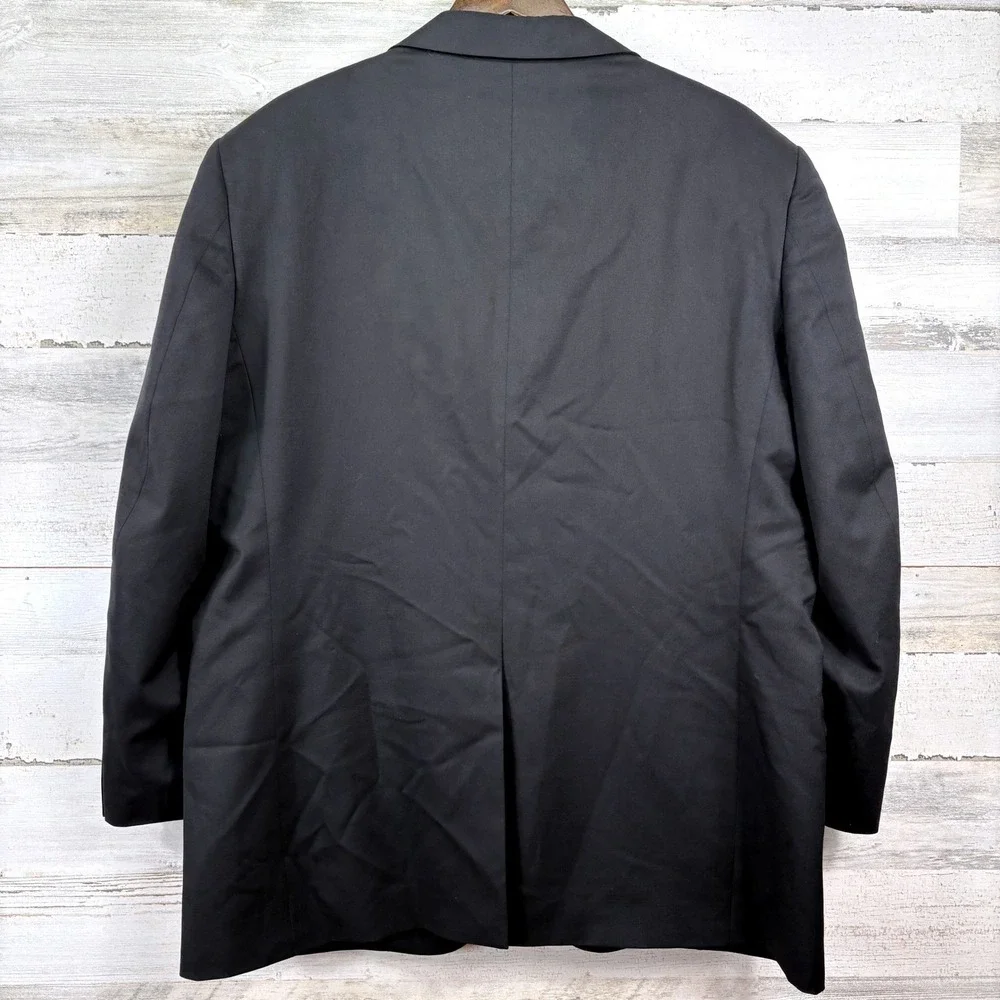 Brooks Brothers Suit Jacket 45R Black 1818 Madison Fit Estrato Italy Wool Blazer